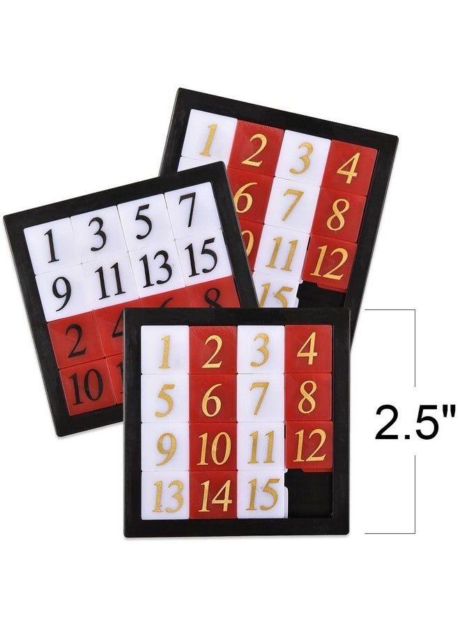 Number Slide Puzzles For Kids - Set Of 24, Pocket-Sized Brain Teaser Puzzles, Number Learning Educational Toys For Kids - Great As Goodie Bag Stuffers, Party Favors, And Teacher Awards