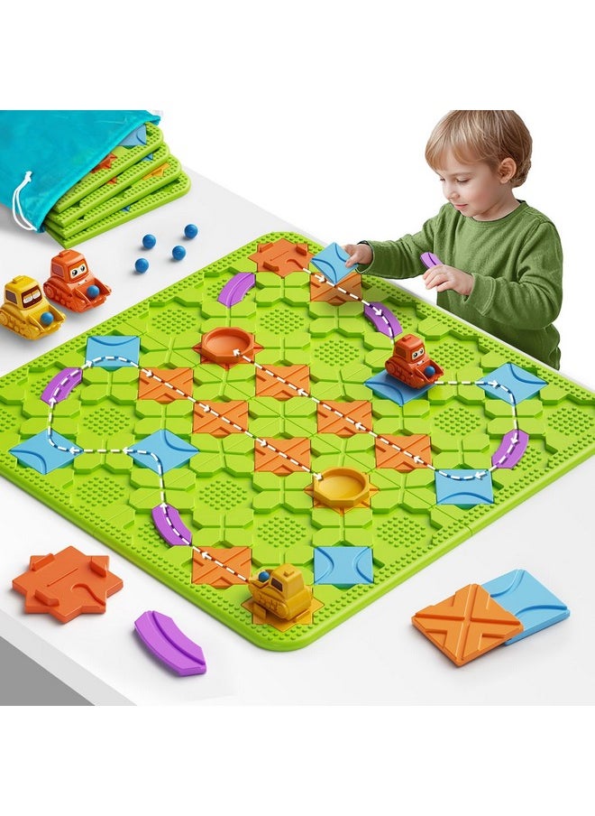 Logical Road Builder Puzzle Games, Stem Family Big Board Maze Game, Educational Smart Brain Teasers Puzzles Toys, Preschool Learning Early Montessori Birthday Gifts For Kids Boys Girls Age 4 5 6 7 8