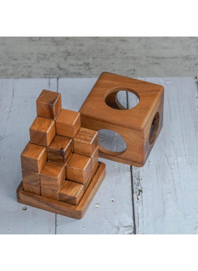 Soma Puzzle Cube Wooden Toy Brain Teaser Desk Board Games Adults Master Block Christmas Mind Magic Kids Benders Wood Hand Cube Family Teens Boy Classic