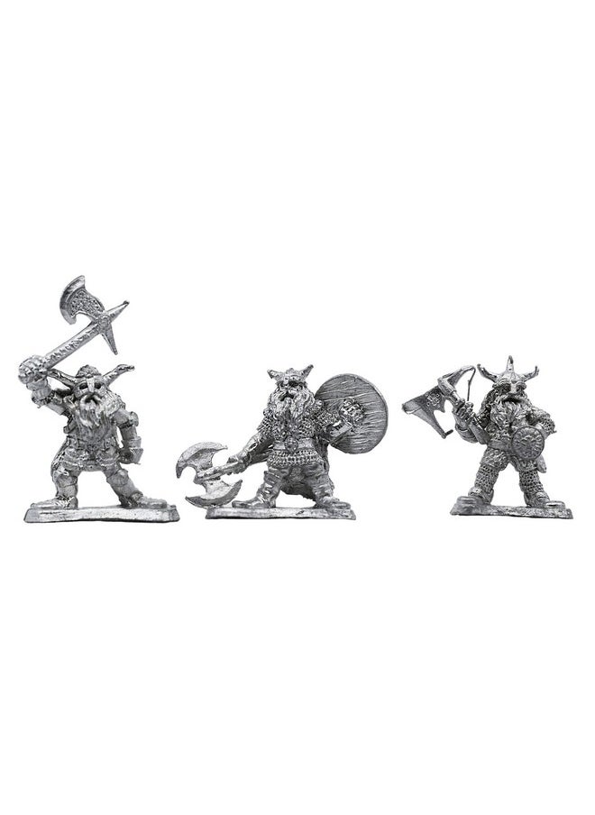 3 Piece 3Stage Dwarf Fighter Set 100% Leadfree Pewter Classic Fantasy Miniatures For 28Mm Table Top Games Made In Usa Ral Partha Miniatures