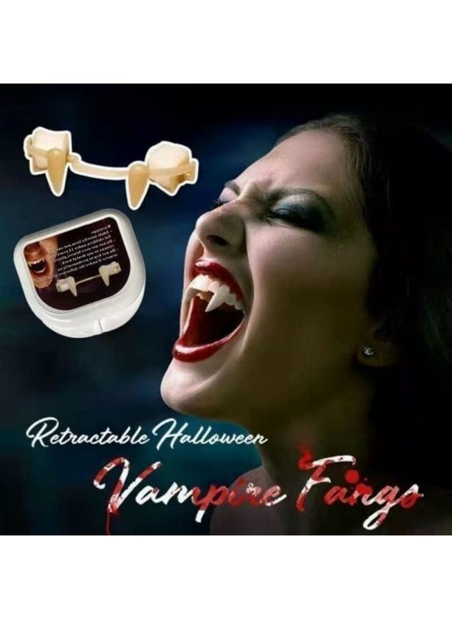 Halloween Vampire Fangs Spoof Friends Retractable Braces Party Prom Role Play False Fangs Teeth Props 1428