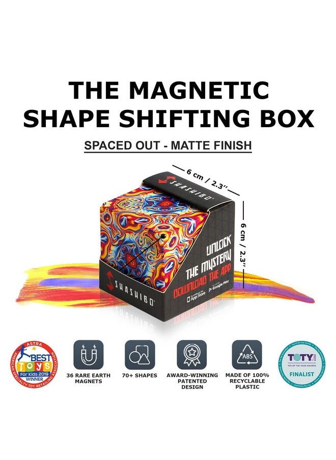 Shape Shifting Box - Award-Winning, Patented Fidget Cube W/ 36 Rare Earth Magnets - Transforms Into Over 70 Shapes, Download Fun In Motion Toys Mobile App (Original Series - Spaced Out)