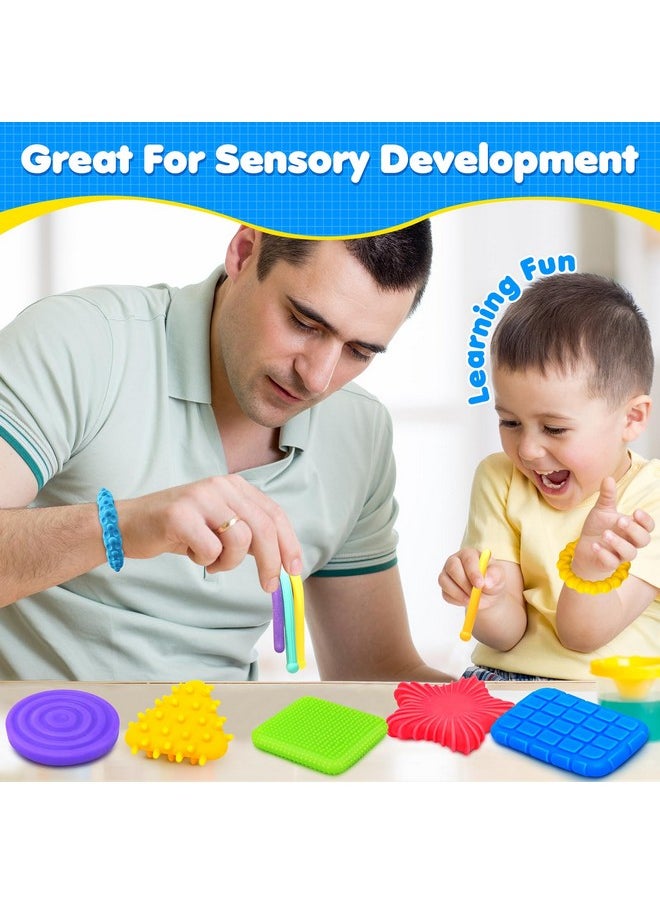 Fidget Sensory Toys For Kids Toddlers: 16 Pack Super Soft & Textured Squishy Sensory Fidget Toys For Autistic Children Special Needs | Sensory Stretchy Toys | Calm Down Toy For Toddler Girls Boys