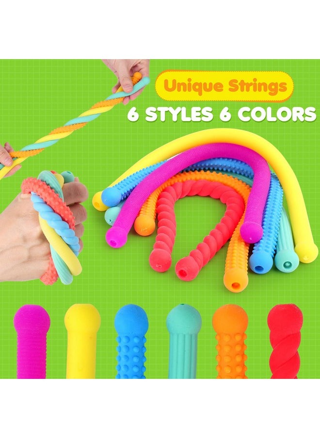 Fidget Sensory Toys For Kids Toddlers: 16 Pack Super Soft & Textured Squishy Sensory Fidget Toys For Autistic Children Special Needs | Sensory Stretchy Toys | Calm Down Toy For Toddler Girls Boys