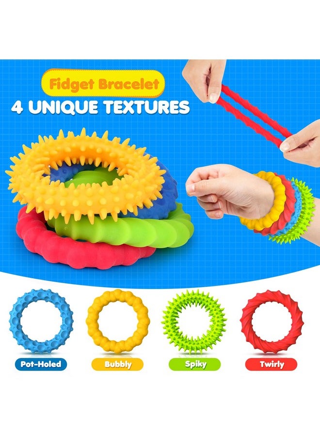 Fidget Sensory Toys For Kids Toddlers: 16 Pack Super Soft & Textured Squishy Sensory Fidget Toys For Autistic Children Special Needs | Sensory Stretchy Toys | Calm Down Toy For Toddler Girls Boys