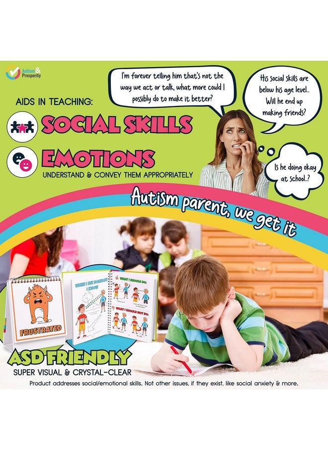 Kids Emotions & Social Life Skills Autistic Children Set Asd Child Boys Girl Teen Learning Materials Toys Game Sensory Special Needs No 1-3 Toddlers Age Gifts 3 4 5-7 8-12 Products