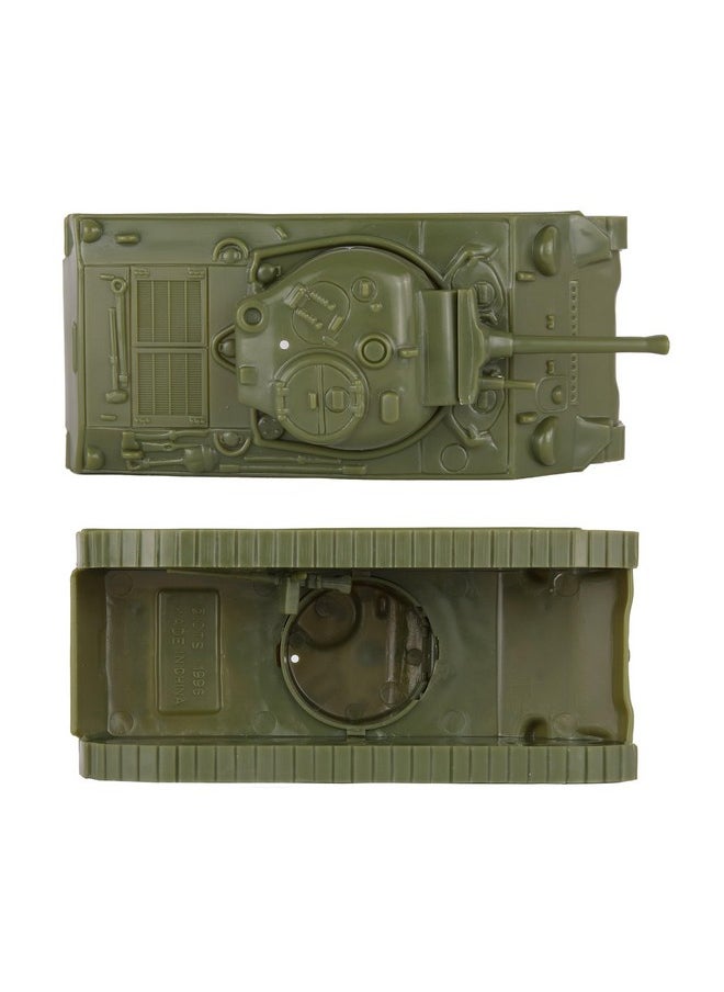 Bmc Cts Ww2 Sherman M4 Tanks - Od Green 2Pc 1:38 Plastic Army Men Vehicles