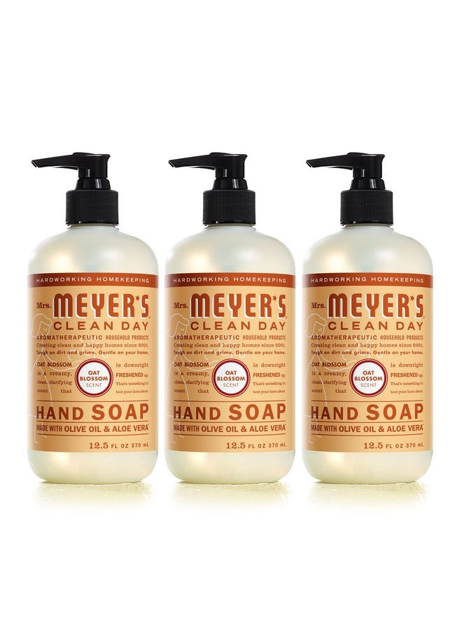 Mrs. Meyer'S Hand Soap Made With Essential Oils Biodegradable Formula Oat Blossom 12.5 Fl. Oz Pack Of 3