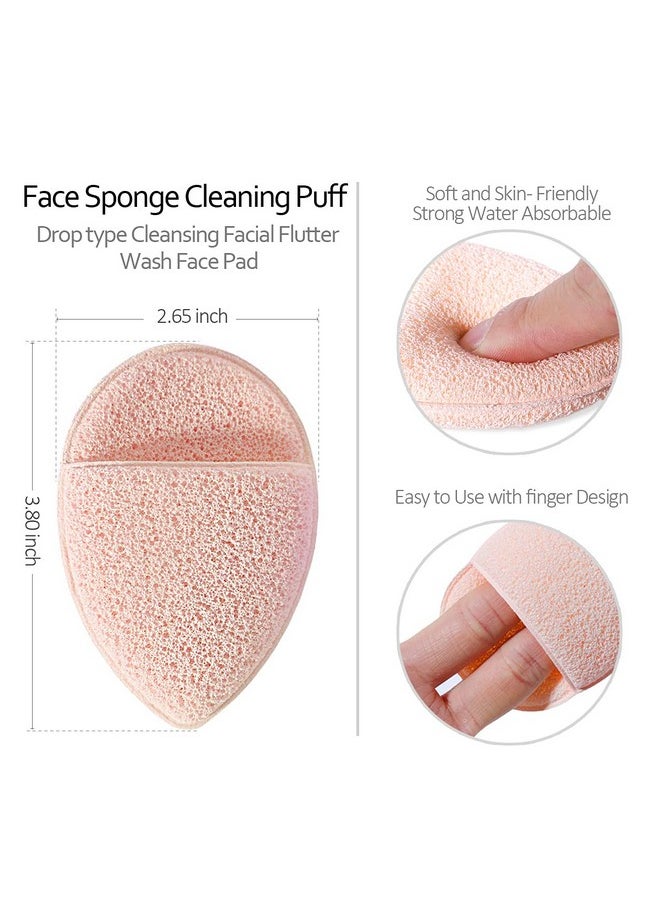 2Pcs Jellyfish Silicone Manual Facial Cleansing Brush Sets + 2Pcs Cleansing Sponge Facial Flutter Wash Face Pad Brushes Silicone Handheld Face Brush Massage