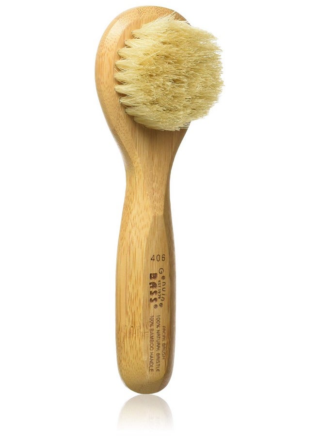 Facial Cleansing Brush Natural Bristle Wood Handle