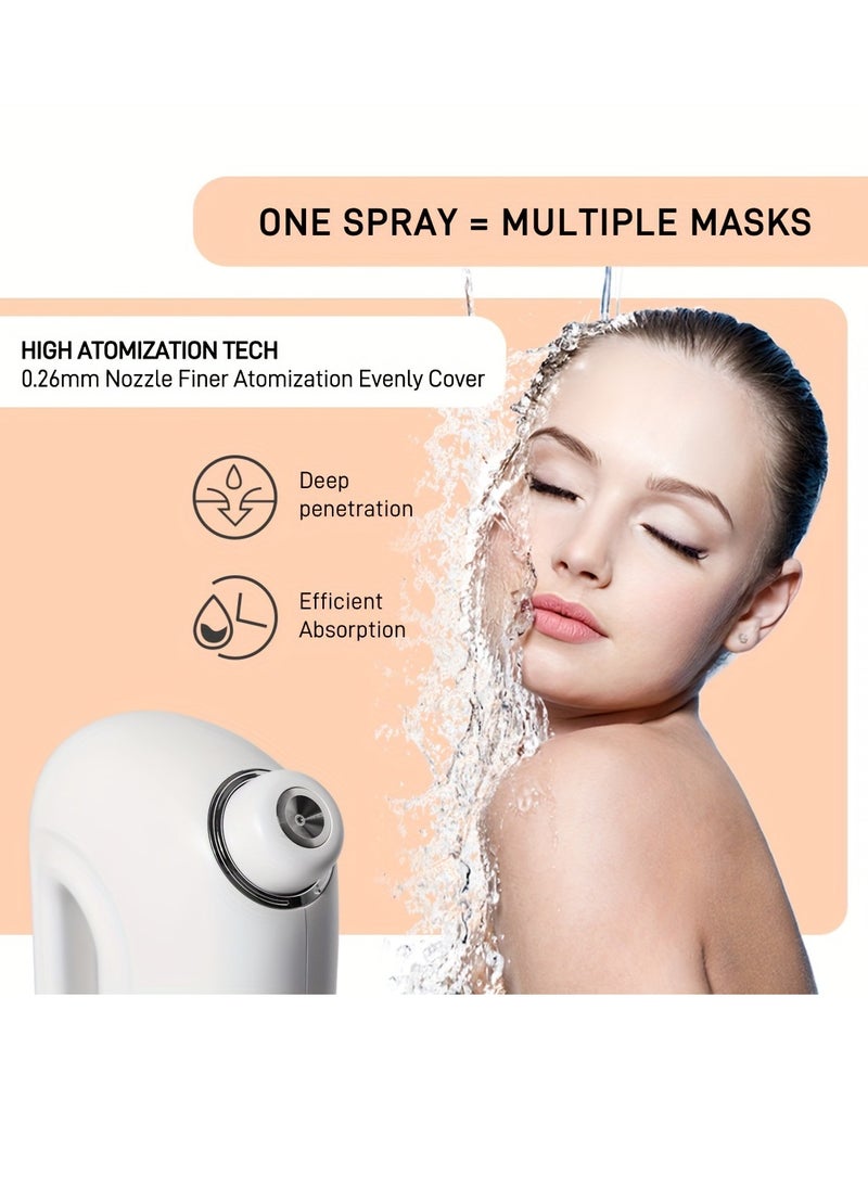 Facial Hydration Device, Deep Hydration And Effective Absorption, Skin Care For Any Occasion And Comply Various Liquids, Personal Care Beauty Makeup, Portable Recharge Gifts For Women Silicone Nozzle