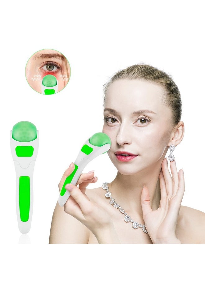 Ice Roller Face Roller 2 Pcs Massage Tools With Mini Roller For Eye Face And Body Relax And Alleviate Puffiness Fine Lines Minor Pain (Green)