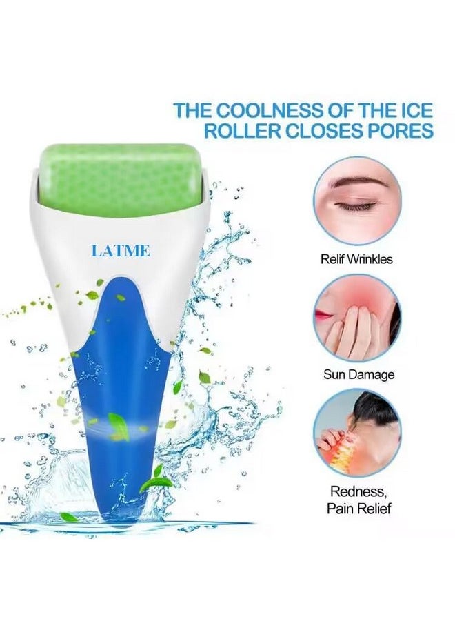 Ice Roller For Face Eyeswomens Giftsface Massager Roller Puffiness Migraine Pain Relief And Minor Injury (Green)