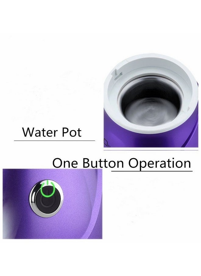 Facial Steamer Professional Sinus Steam Inhaler Face Skin Moisturizer Facial Mask Sauna Spa Steamers With Aromatherapy Diffuser Humidifier Function (Purple)