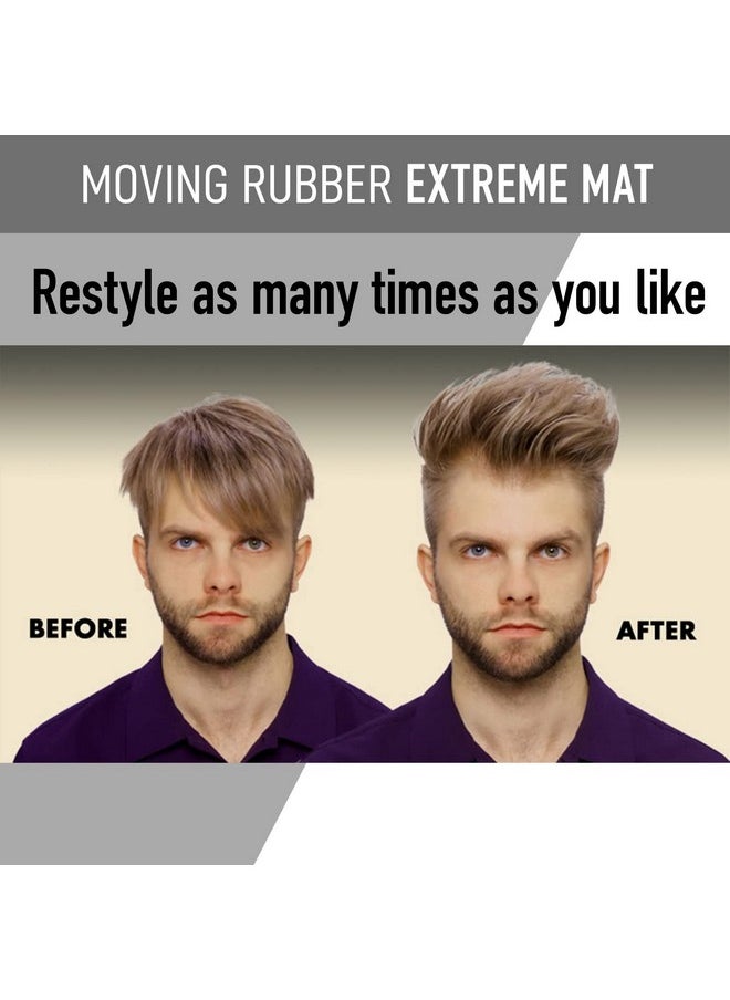 Gatsby Moving Rubber Extreme Mat Hair Styling Wax - Strong Hold, Matte Finish, 80G/2.8Oz By Mandom