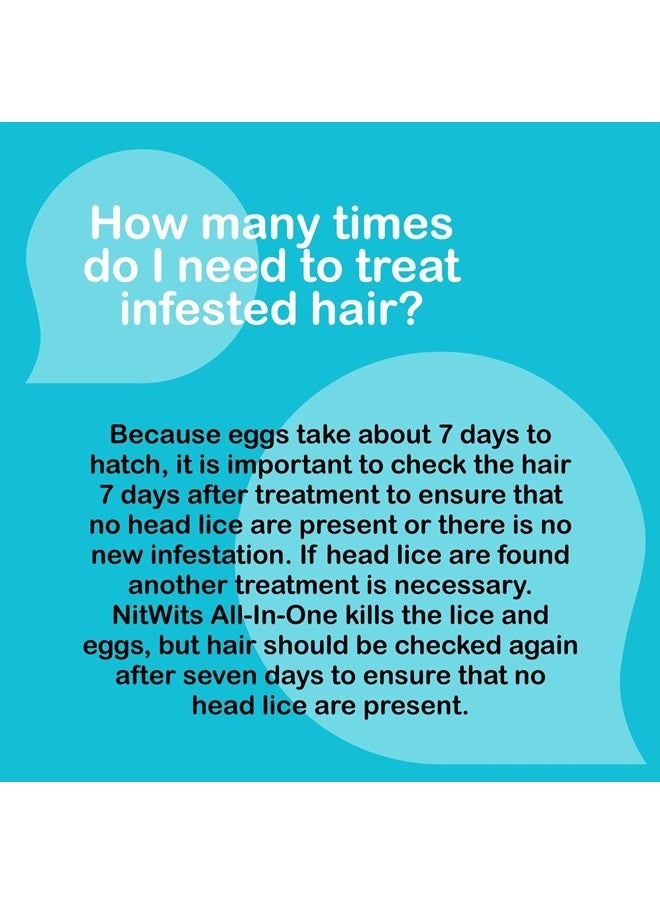 All-in-One Head Lice Treatment Spray, Kills Nits & Eggs, Includes Lice Spray 120ml & Nit Comb