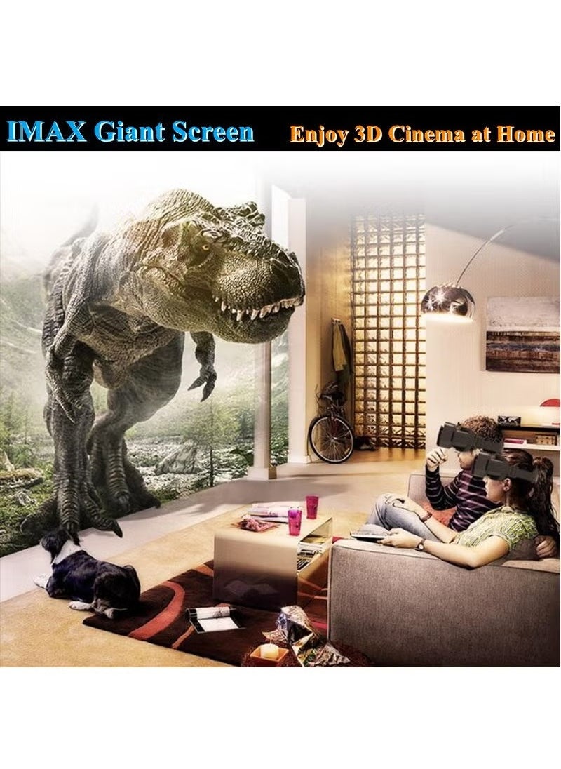 Original G10 IMAX Giant Screen VR Glasses 3D Virtual Reality Box Google Cardboard Helmet for 4.7-7 Smartphone, Matching Joystick