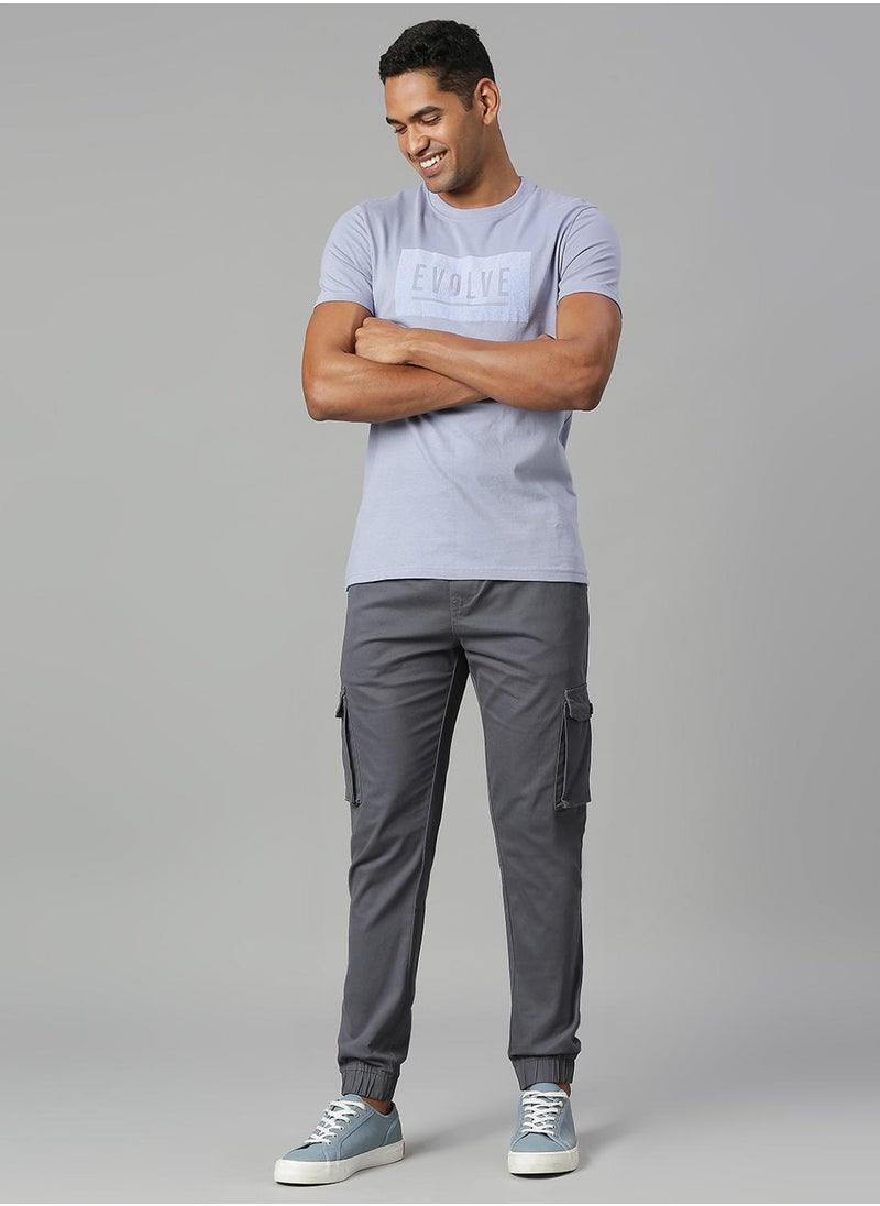 Men's Steel Grey Cargo Joggers - Modern and Durable