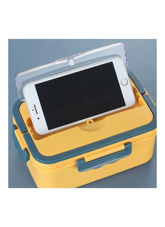 Wheat Straw Microwave Lunch Box - Yellow Yellow 12 x 20 x 7.6cm