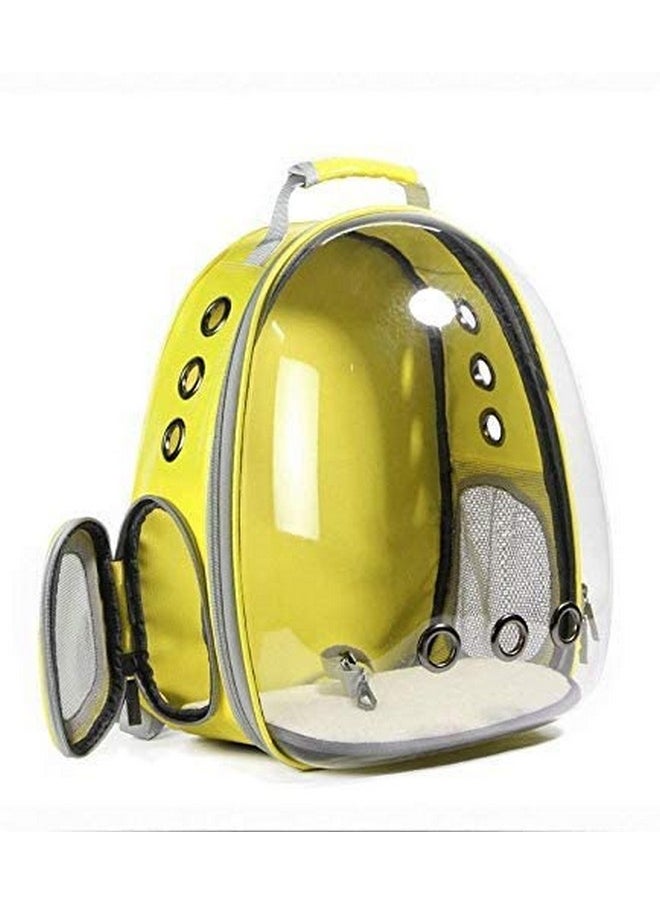 Astronaut Space Capsule Pet Cat, Dog, Puppy Carrier Breathable Backpack (Lemon)