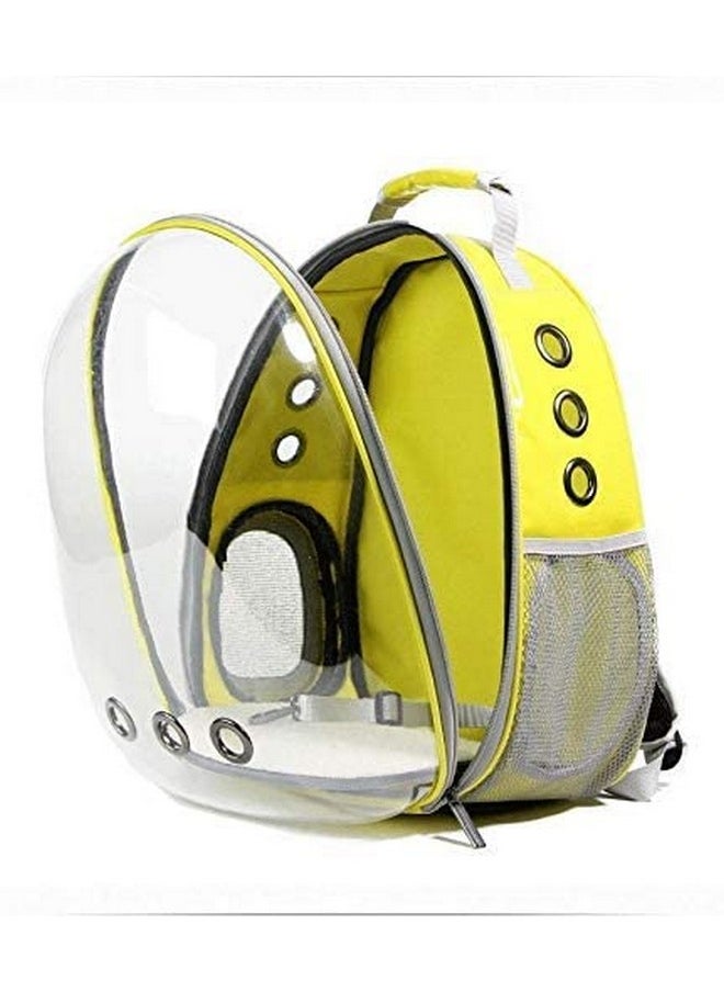 Astronaut Space Capsule Pet Cat, Dog, Puppy Carrier Breathable Backpack (Lemon)