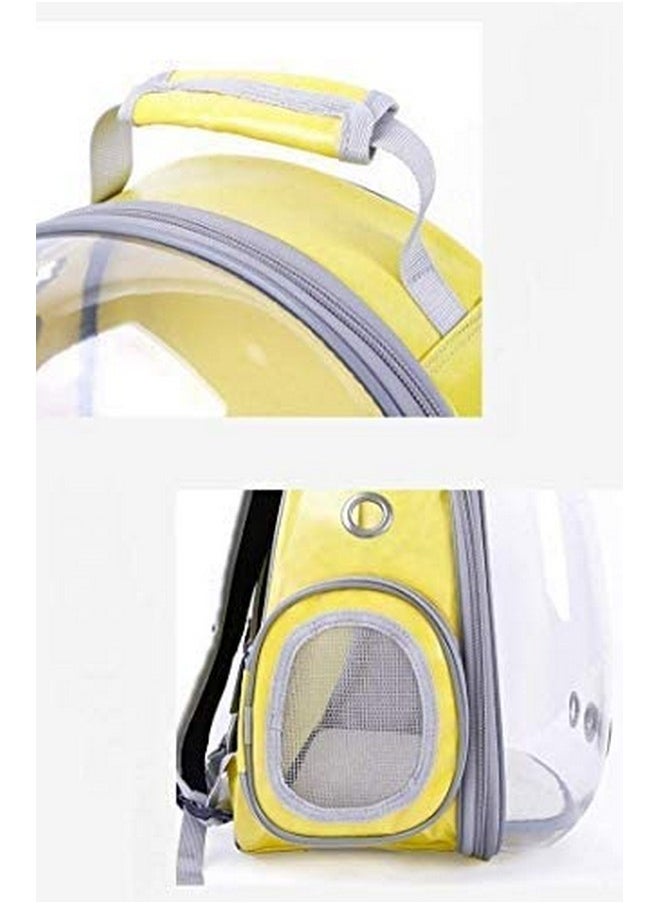 Astronaut Space Capsule Pet Cat, Dog, Puppy Carrier Breathable Backpack (Lemon)