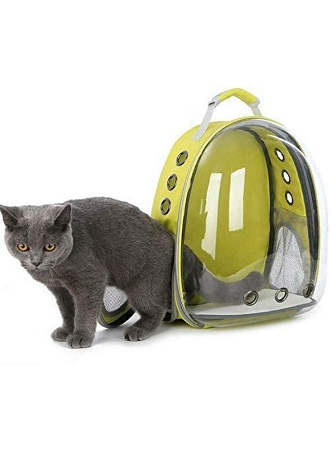 Cat Carrier Backpack Puppy Kitty Breathable Carriers For Travel Astronaut Pet Cat Dog Puppy Carrier Backpack Travel Bag Space Capsule Breathable (Yellow)