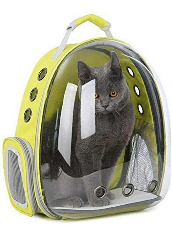 Cat Carrier Backpack Puppy Kitty Breathable Carriers For Travel Astronaut Pet Cat Dog Puppy Carrier Backpack Travel Bag Space Capsule Breathable (Yellow)