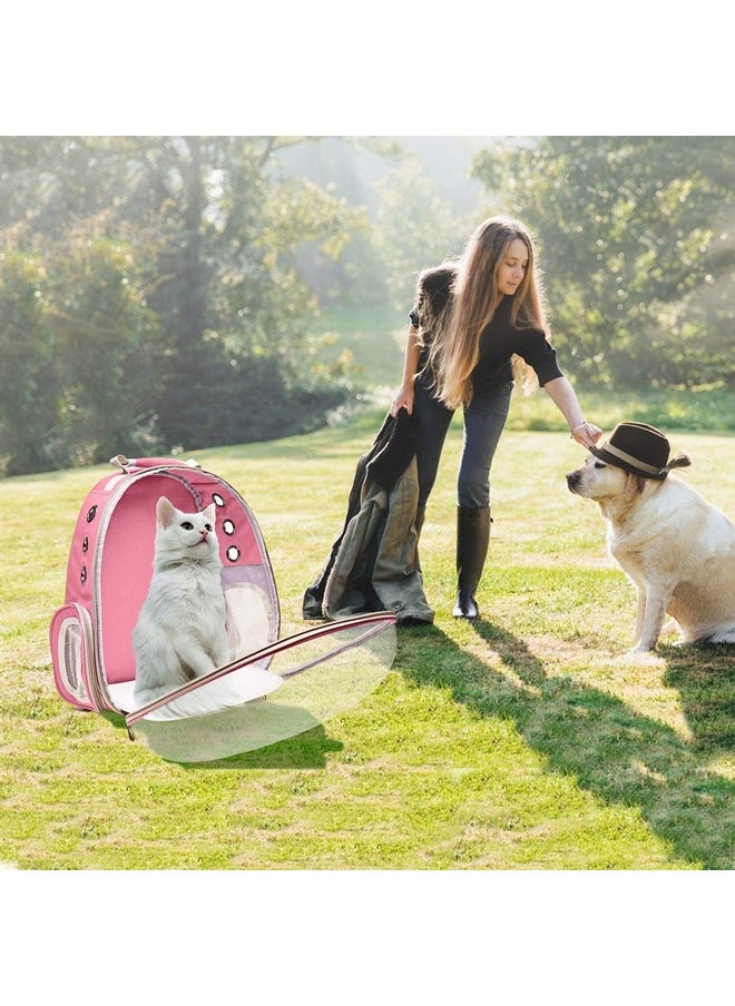 Pet Portable Travel Bag Cum Carrier Space | Multi-Air Vents, Waterproof And Light-Weight | Astronaut Transparent Capsule For Hiking And Outdoor Backpack For Dog, Cat & Small Pets (Multicolor)