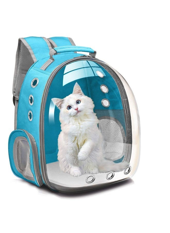 Dog Carrier Backpack Front Pack, Pet Carrier Back Pack For Small Medium Cat Puppy Doggie, Dog Body Carrying Bag Travel Space Capsule Knapsack - Blue