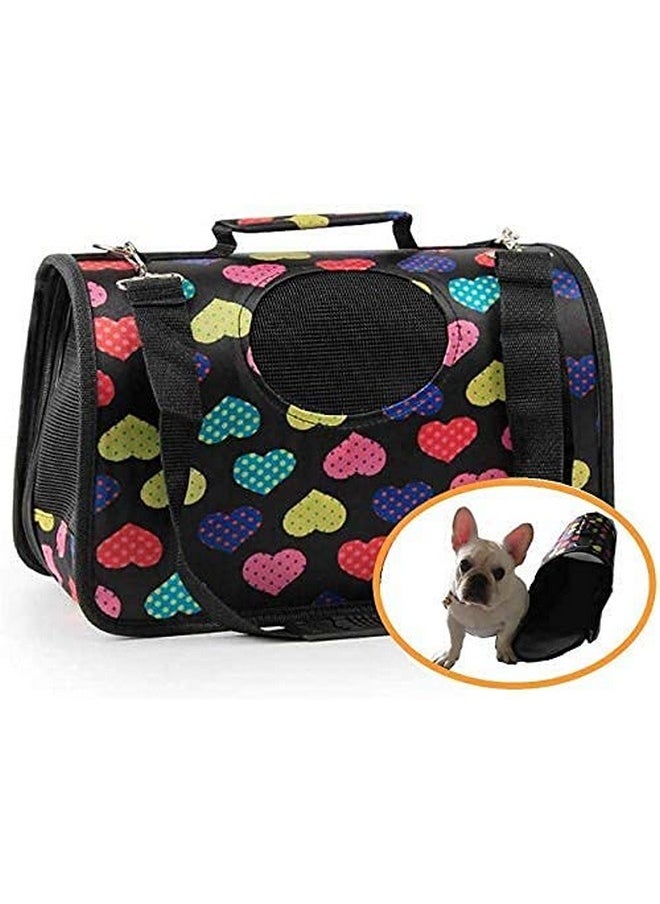 Pet Carry Bag for Puppy, Kitten and Cat (Size- Length -42, width-22, Height-26 cm) - Design and Colour May Vary.