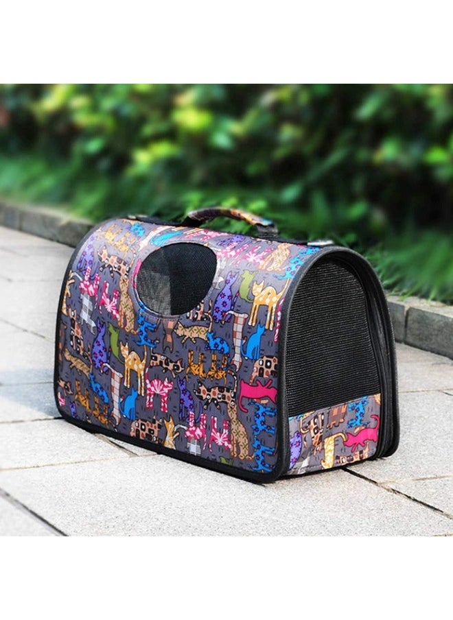 Pet Carry Bag for Puppy, Kitten and Cat (Size- Length -42, width-22, Height-26 cm) - Design and Colour May Vary.