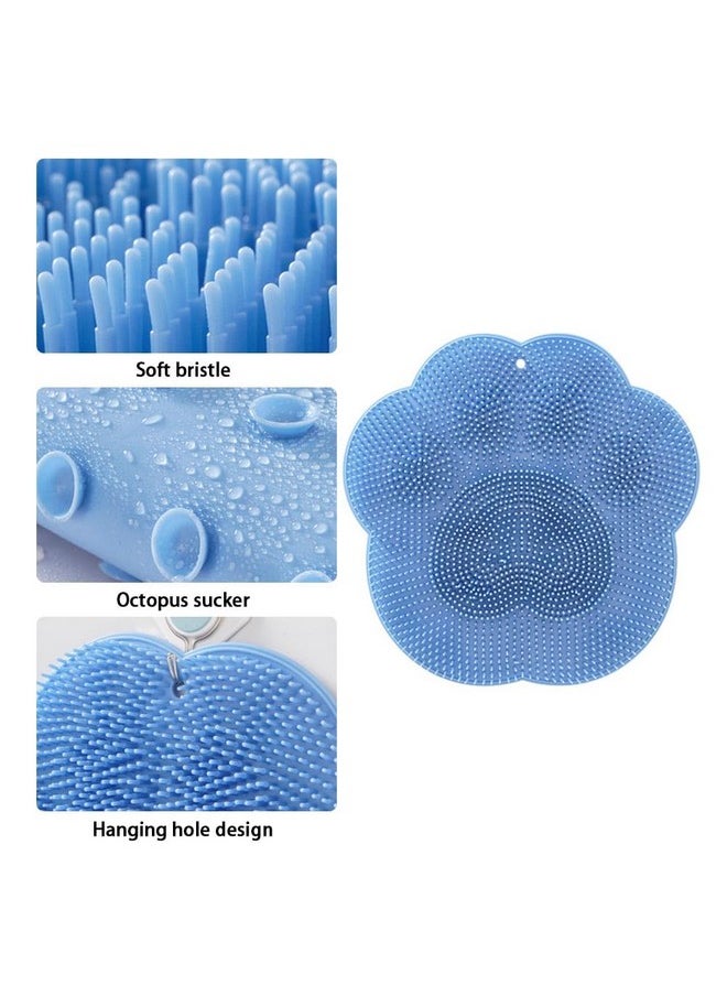 Shower Foot Scrubber Mat, Back Washer Exfoliating Bath Wash Pad, Wall Mounted Slip Suction Cups For Use In Cleaner Men And Women