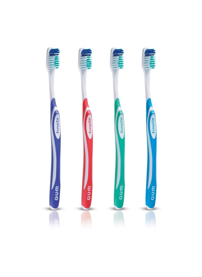 Super Tip Toothbrush, Soft Bristle Toothbrush For Adults With Tongue Cleaner, Compact Head, 2Ct (6Pk)