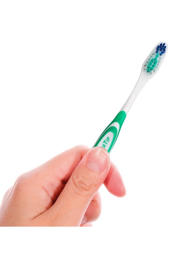 Super Tip Toothbrush, Soft Bristle Toothbrush For Adults With Tongue Cleaner, Compact Head, 2Ct (6Pk)