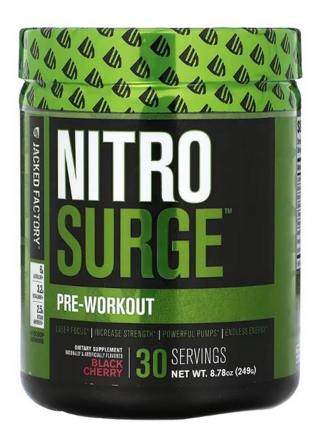 Nitro Surge Pre Workout Black Cherry 8.78 oz 249 g