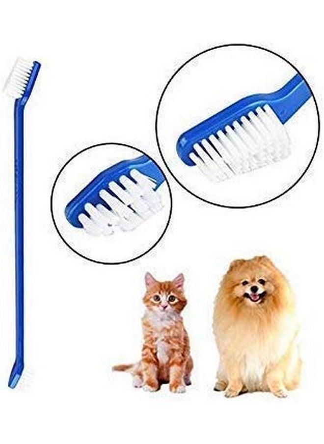 Double Headed Dental Cleaning Toothbrush For Dogs Cats Puppy -Set Of 2