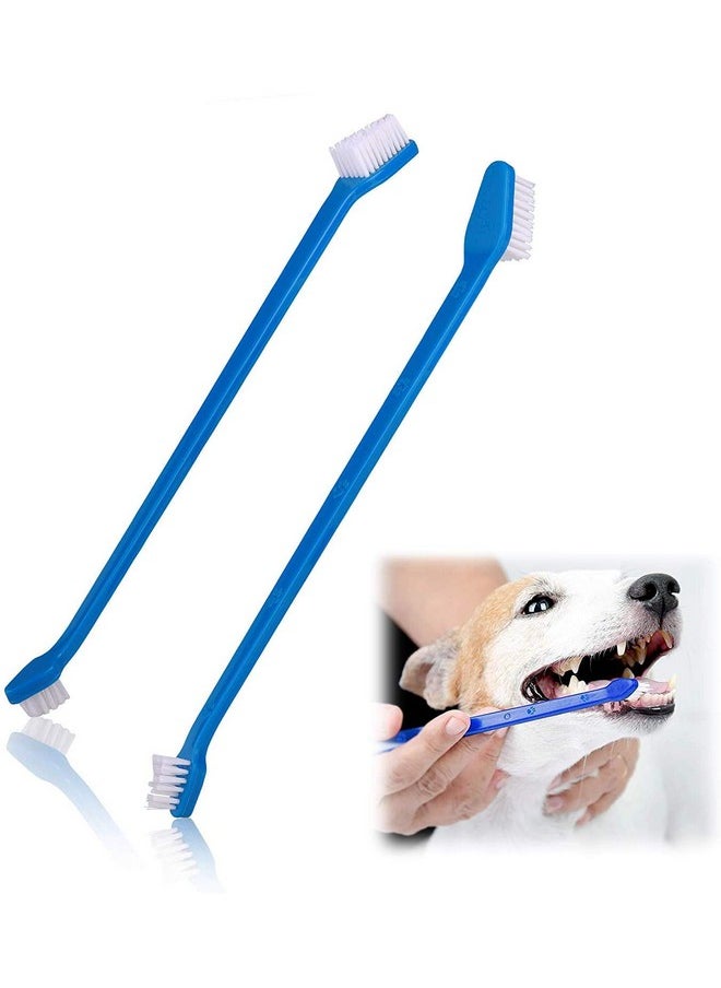 Double Headed Dental Cleaning Toothbrush For Dogs Cats Puppy -Set Of 2