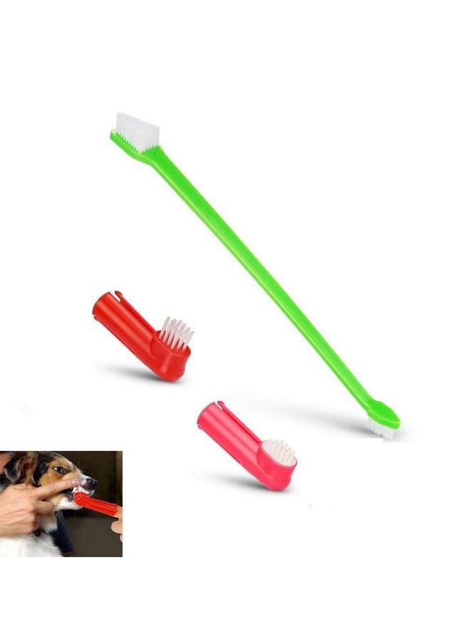 3 In 1 Cleaning Dental Toothbrush With Shower Grooming And Bathing Glove (Colour May Vary)