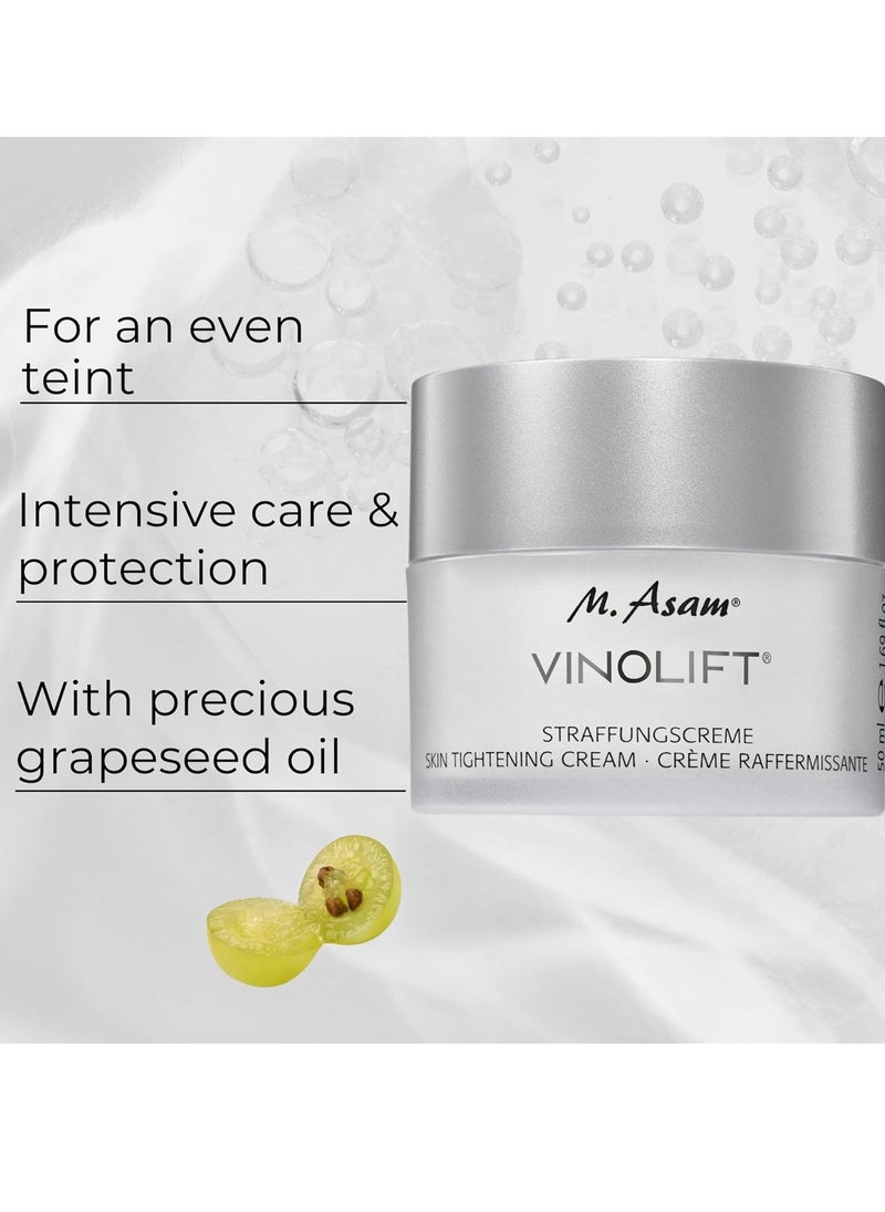 VINOLIFT Skin Tightening Cream 1 point 69 fl oz Anti aging firming face cream with lifting effect for mature and dry skin facial care with resveratrol OPC and grape seed oil