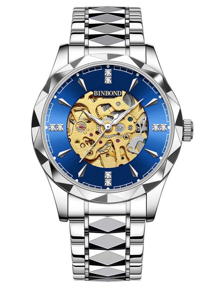 Men's Three-Dimensional Hollow Luminous Waterproof Mechanical Watch