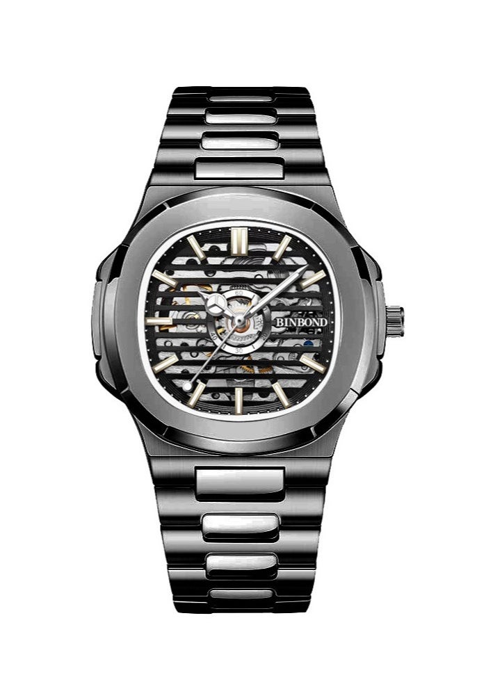 Men's Fashion Skeleton Luminous Waterproof Fully Automatic Mechanical Watch