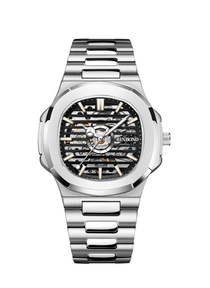 Men's Fashion Skeleton Luminous Waterproof Fully Automatic Mechanical Watch