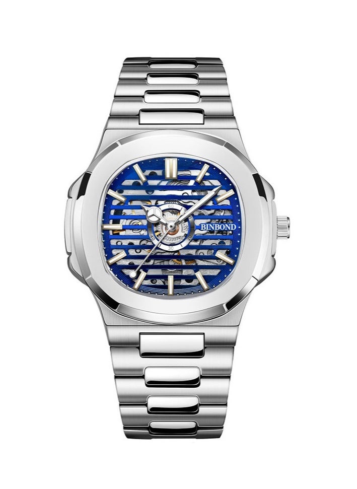 Men's Fashion Skeleton Luminous Waterproof Fully Automatic Mechanical Watch