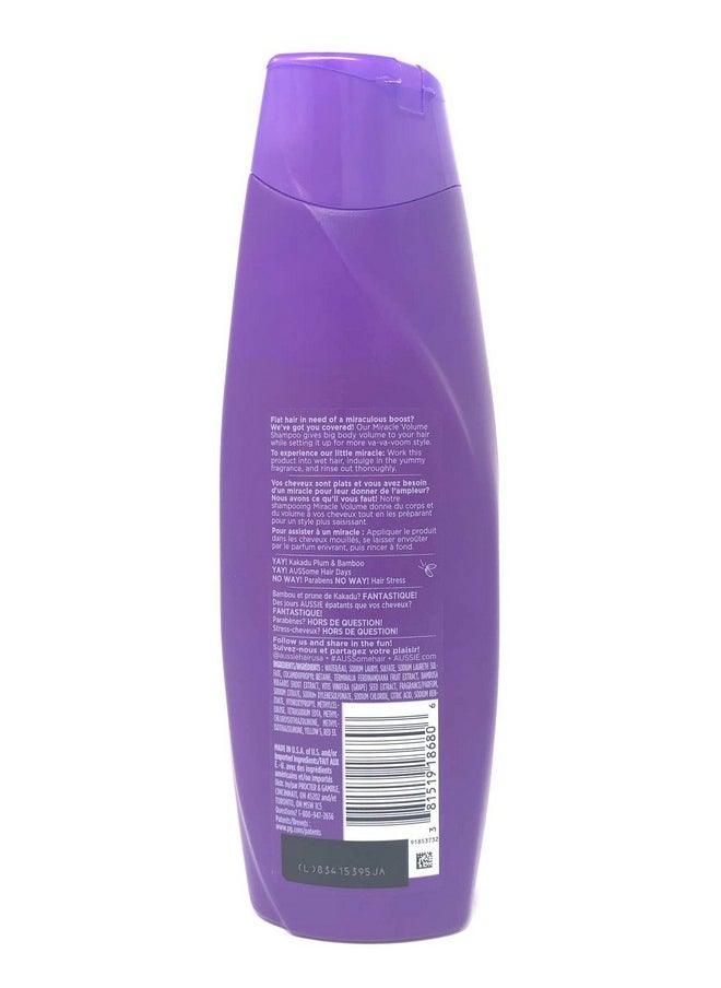 For Fine Hair, Paraben-Free Miracle Volume Shampoo, W/Plum And Bamboo, 12.1 Oz (Pack Of 2)