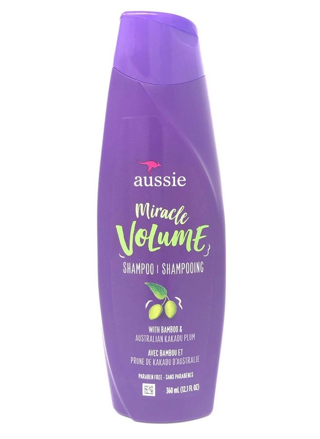 For Fine Hair, Paraben-Free Miracle Volume Shampoo, W/Plum And Bamboo, 12.1 Oz (Pack Of 2)