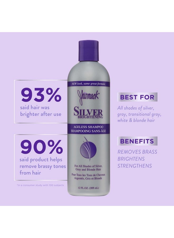 Silver Brightening Purple Shampoo Set Of 4 For All Types Of Silver, Grey, And Blonde Hair