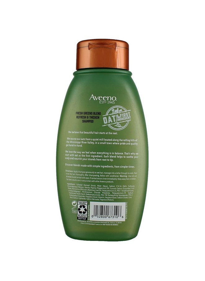 Shampoo Fresh Greens Blend Refesh & Thicken 12 Ounce (Pack Of 2)