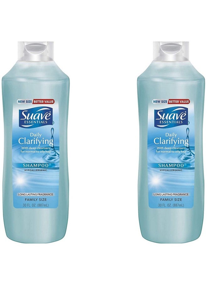 Sh Ess Daily Clrfing Size 30Z Suave Shampoo Essencial Daily Clarifying 30Z, 2 Pack