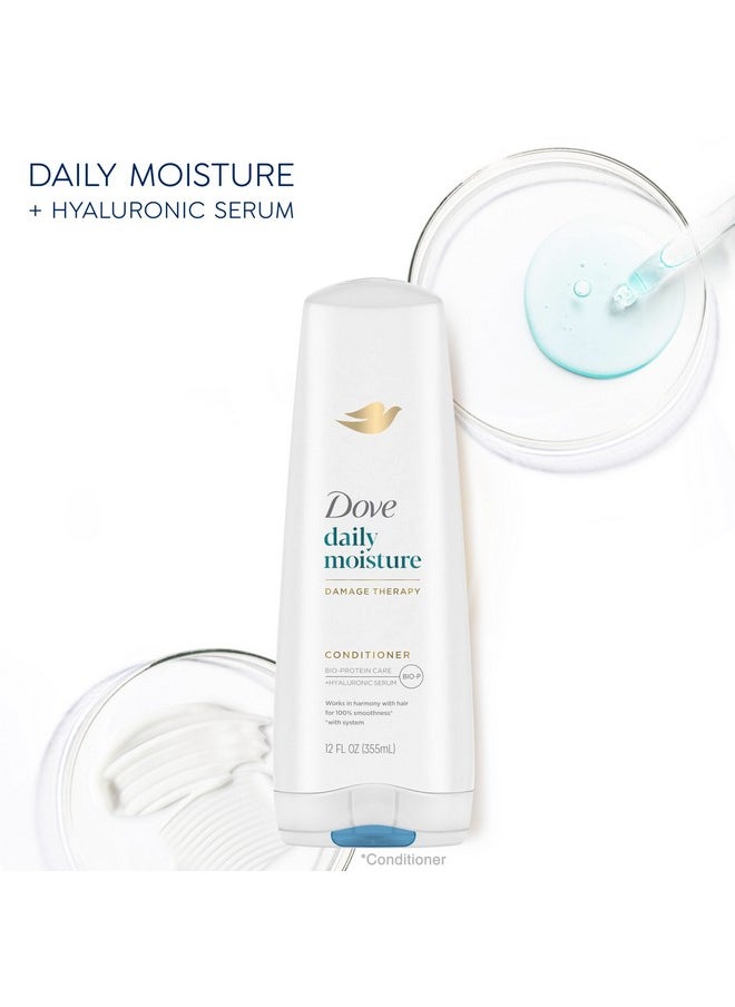 Damage Therapy Conditioner Daily Moisture For Dry Hair Conditioner With Bio-Protein Care 12 Fl Oz